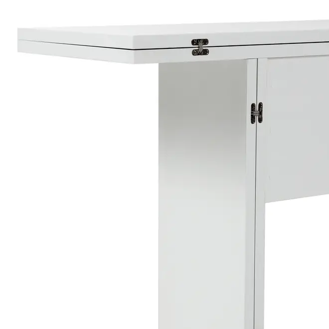 MESA DE JANTAR DOBRÁVEL 1,60 M X 42 CM/85 CM FLIP-FLOP - BRANCO - Foto 9