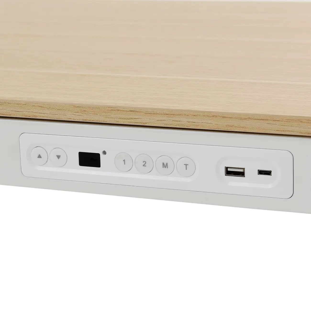 MESA DE ESCRITÓRIO REGULÁVEL E ELÉTRICA 1 GAVETA 1,18 M X 60 CM ELEVATION PLUS - BRANCO/CARVALHO - Foto 11