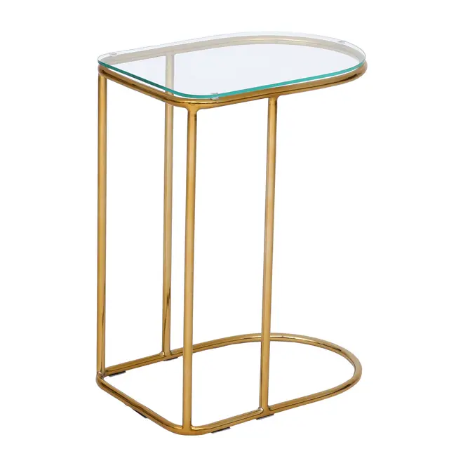 MESA LATERAL 64 CM X 32 CM DAZZLE - OURO/INCOLOR - Foto 3