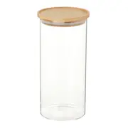 POTE REDONDO 1,4 L BAMBOO BORUS - INCOLOR/BAMBU - Foto 1