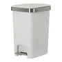 BRANCO/INOX - LIXEIRA COM PEDAL 15 L DAY USE