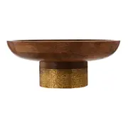CENTRO DE MESA 28 CM BERWICK - NOZES/OURO VELHO - Foto 2