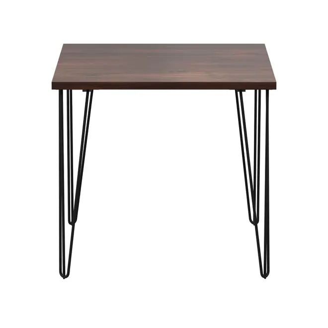 MESA DE JANTAR MESA 80 CM X 80 CM ZAHARA - PRETO/NOZES RÚSTICO - Foto 19