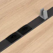 COMPLEMENTO DE ESTAÇÃO DE TRABALHO DUPLA COM DIVISÓRIA ALETA - KONKRET/OAK TAMMI - Foto 10