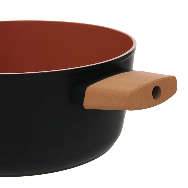 CAÇAROLA INDUÇÃO 24 CM NORMA - TERRACOTA/PRETO - Foto 9