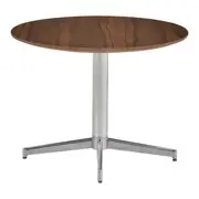 MESA LATERAL REDONDA 70 CM HERON - ALUMÍNIO/PAU FERRO - Foto 2