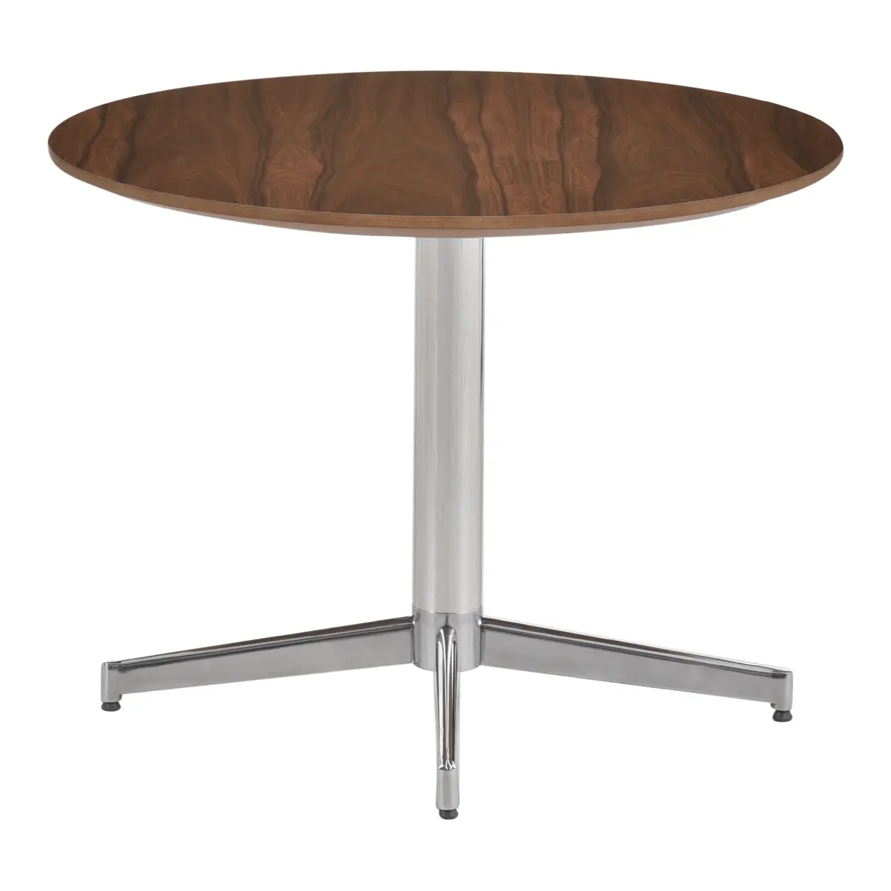 MESA LATERAL REDONDA 70 CM HERON - ALUMÍNIO/PAU FERRO - Foto 2