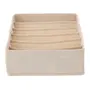 CESTO ORGANIZADOR DOBRÁVEL COM 6 DIVISÓRIAS HORIZONTAIS COTTON LINNEN - NATURAL - Foto 3