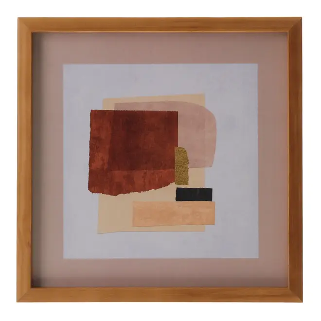 QUADRO 30 CM X 30 CM KAVIR - AMÊNDOA/MULTICOR - Foto 1