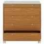NAMI CÔMODA 5GV 80X45 C/ TAMPO VIDRO - FREIJÓ/INCOLOR - Foto 2