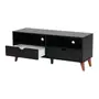 RACK 2 GAVETAS 1,20 M X 40 CM LIN - PRETO/NOZES - Foto 3