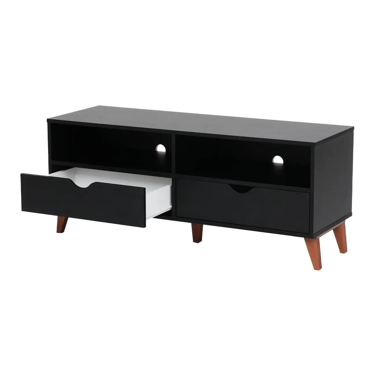 RACK 2 GAVETAS 1,20 M X 40 CM LIN - PRETO/NOZES - Foto 3