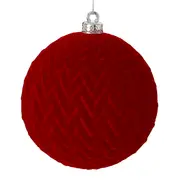 KIT COM 2 PINGENTES BOLA RELEVO COLORFUN XMAS - VERMELHO - Foto 2
