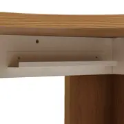 MESA DE CANTO 1,01 M X 1,01 M BOSS - OAK TAMMI/BRANCO - Foto 6