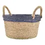 CESTO 28 CM X 18 CM OCEAN - FIBRA NATURAL/AZUL - Foto 2