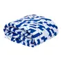 EDREDOM SOLTEIRO 1,60 M X 2,40 M MAZE - AZUL COBALTO/BRANCO - Foto 1