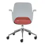CADEIRA HOME OFFICE VÓRTEX - CINZA CLARO/OPALA ROSA - Foto 5