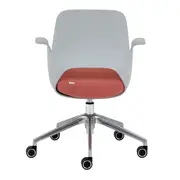 CADEIRA HOME OFFICE VÓRTEX - CINZA CLARO/OPALA ROSA - Foto 5