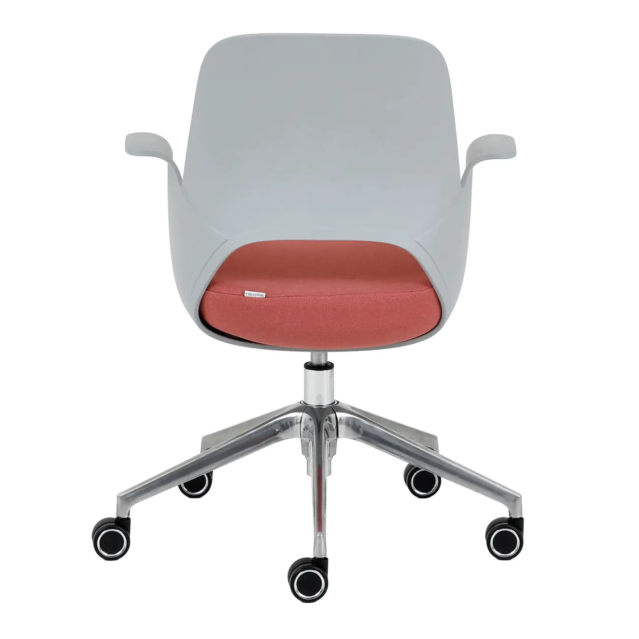 CADEIRA HOME OFFICE VÓRTEX - CINZA CLARO/OPALA ROSA - Foto 5