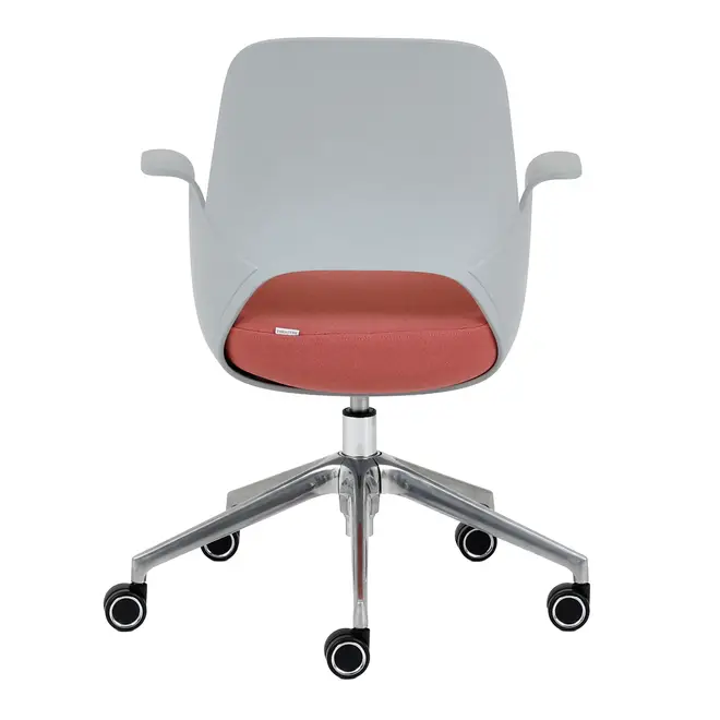 CADEIRA HOME OFFICE VÓRTEX - CINZA CLARO/OPALA ROSA - Foto 5