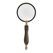 ADORNO MESA 25 CM ADVENTURES LUPA - ENCERADO CASTANHO/OURO VELHO - Foto 1