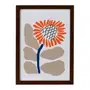 QUADRO I 30 CM X 22 CM FLORAL - CASTANHO/TERRACOTA - Foto 1