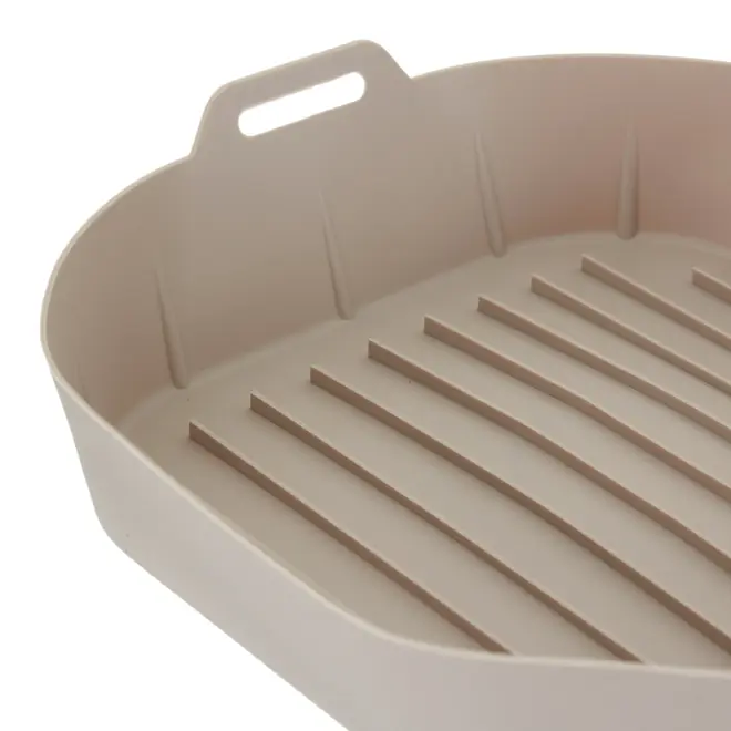 FÔRMA PARA FRITADEIRA 22 CM X 22 CM EASY FRY - BEGE - Foto 7