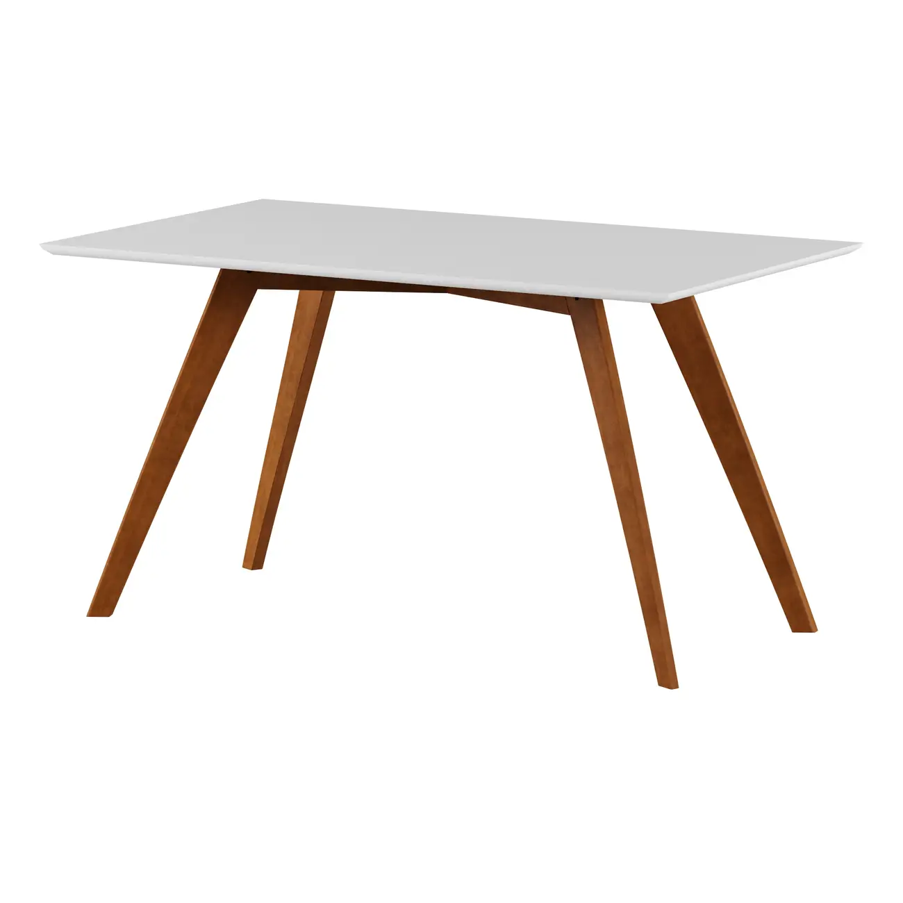 MESA DE JANTAR 1,35 M X 80 CM TAVE SQUARE - NOZES/BRANCO - Foto 2