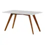 MESA DE JANTAR 1,35 M X 80 CM TAVE SQUARE - NOZES/BRANCO - Foto 2