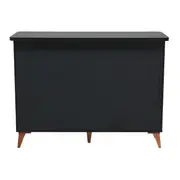 BALCÃO DE COZINHA COM 2 PORTAS DE CORRER 1,20 M X 60 CM LIN - PRETO/NOZES - Foto 9