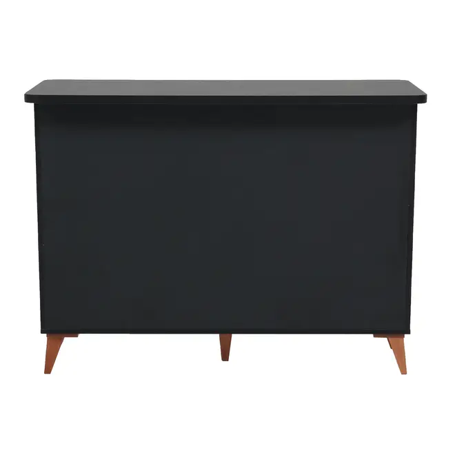 BALCÃO DE COZINHA COM 2 PORTAS DE CORRER 1,20 M X 60 CM LIN - PRETO/NOZES - Foto 9
