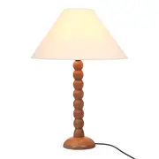 LUMINÁRIA DE MESA TORNIO C/CUP L - NOZES/NATURAL - Foto 2