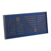QUADRO 28 CM X 65 CM UNNAMED - CINZA/COBALTO - Foto 2
