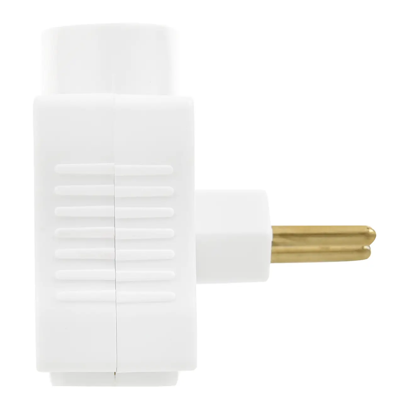 ADAPTADOR COM 2 SAÍDAS/2 PLUGUES/FIO TERRA E SAÍDAS USB CONNECT - BRANCO - Foto 5