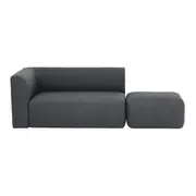 SOFÁ 2 LUGARES COM PUFF UNITS - KONKRET - Foto 1