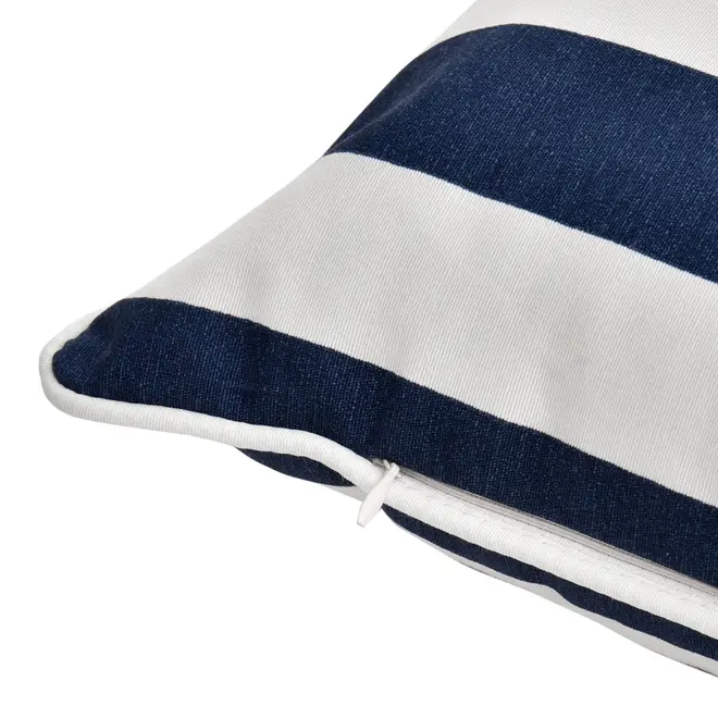 ALMOFADA 30 CM X 50 CM BLUESTRIPE - BRANCO/AZUL ESCURO - Foto 2