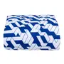 EDREDOM SOLTEIRO 1,60 M X 2,40 M MAZE - AZUL COBALTO/BRANCO - Foto 2