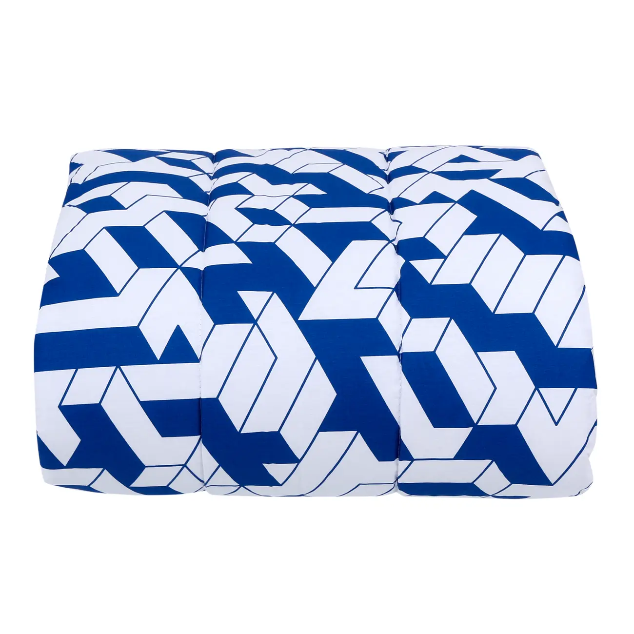 EDREDOM SOLTEIRO 1,60 M X 2,40 M MAZE - AZUL COBALTO/BRANCO - Foto 2