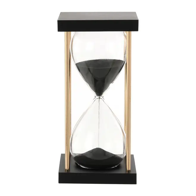 AMPULHETA 17 CM CELINO - PRETO/OURO - Foto 1