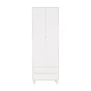 BRANCO/PINUS NATURAL - GUARDA-ROUPA INFANTIL 2 PORTAS/2 GAVETAS SWEET