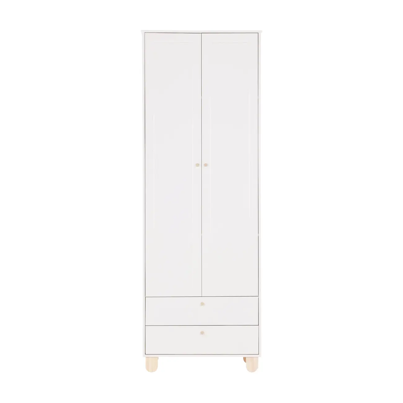 GUARDA-ROUPA INFANTIL 2 PORTAS/2 GAVETAS SWEET - BRANCO/PINUS NATURAL - Foto 1