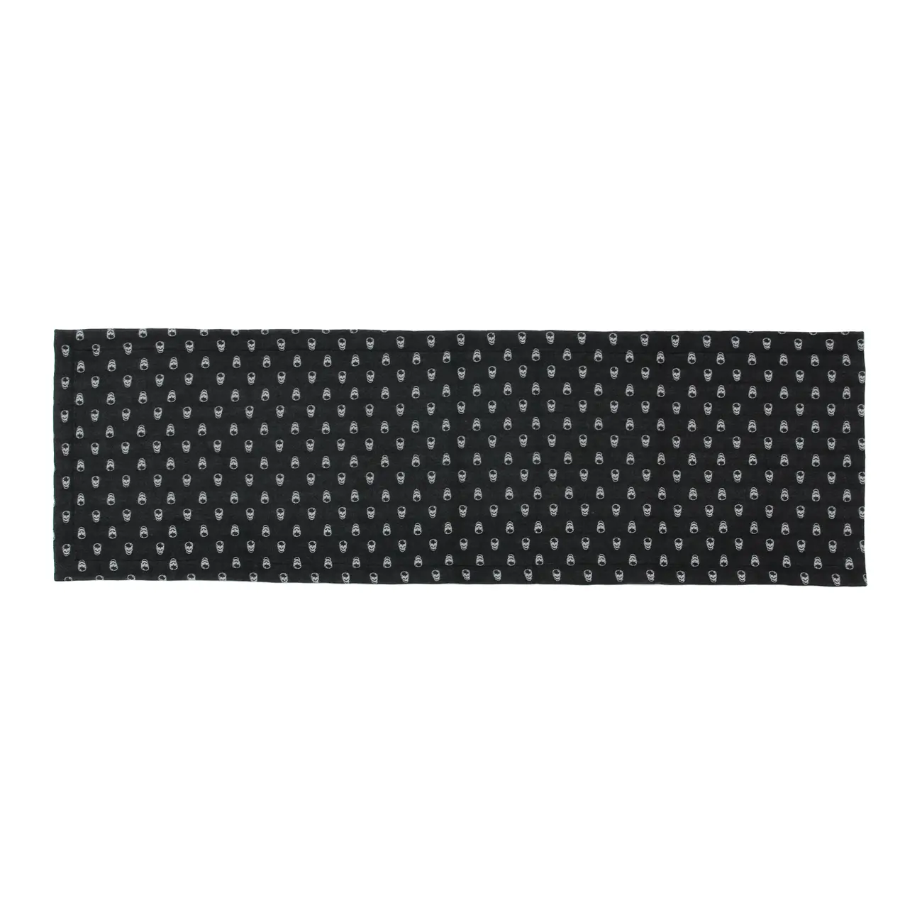CAMINHO DE MESA 45 CM X 1,42 M CAVEIRA - PRETO/BRANCO - Foto 1