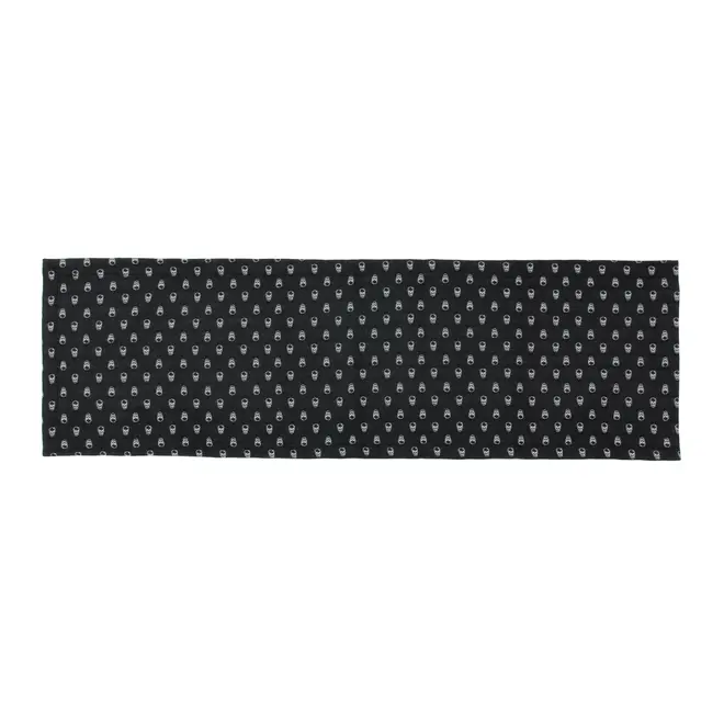 CAMINHO DE MESA 45 CM X 1,42 M CAVEIRA - PRETO/BRANCO - Foto 1