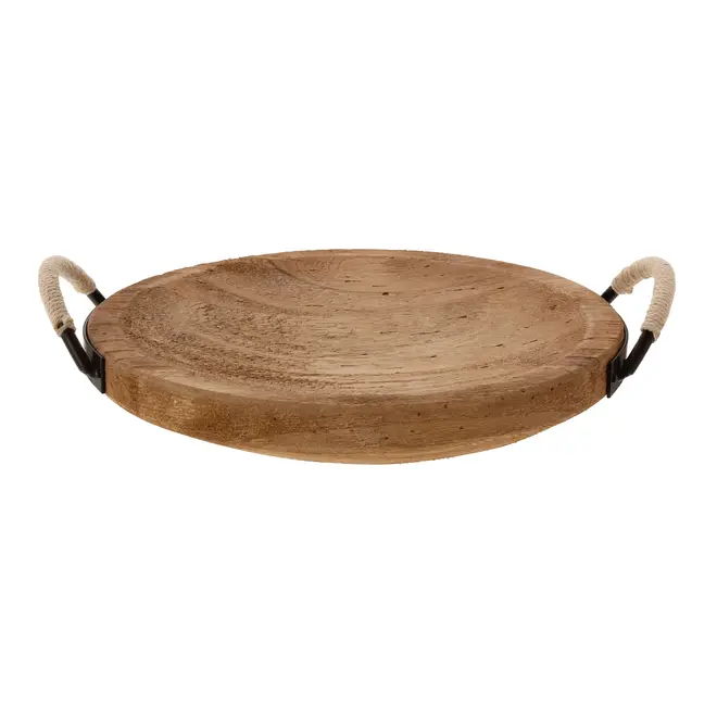 CENTRO DE MESA 35 CM MARAÚ - PAULOWNIA/BRANCO - Foto 1