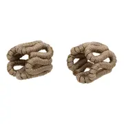 ARGOLA PARA GUARDANAPO CONJUNTO COM 2 PEÇAS ARABESCO - CAMELO - Foto 6