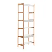 ESTANTE 85 CM X 2,18 M CAULE - AMÊNDOA/BRANCO - Foto 4