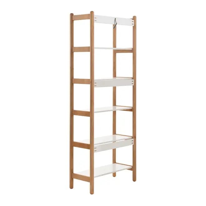 ESTANTE 85 CM X 2,18 M CAULE - AMÊNDOA/BRANCO - Foto 4