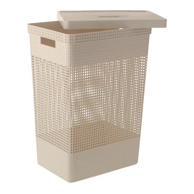 CESTO PARA ROUPAS GRID - OFF WHITE - Foto 4