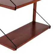 ESTANTE DE PAREDE 74 CM X 1,20 M CECÍLIA - NOZES/PRETO - Foto 6