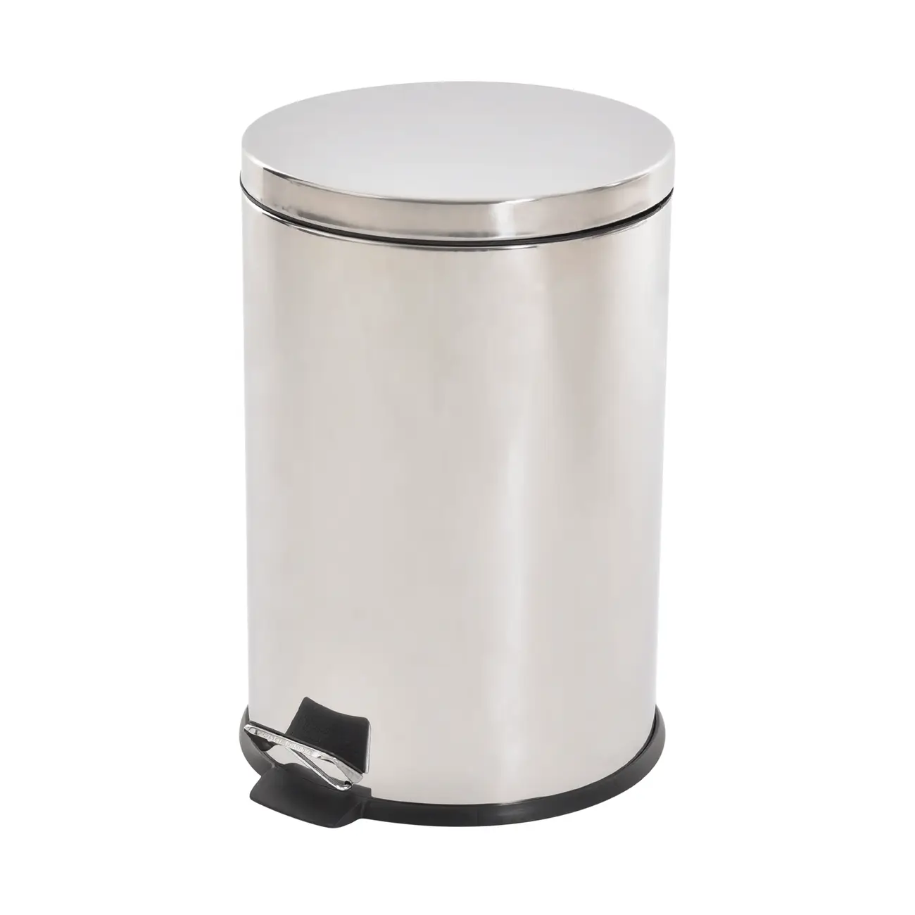 LIXEIRA COM PEDAL 12 L MALDEN - INOX/PRETO - Foto 2